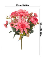 Fleurs artificielles en soie, Dahlia à tige unique, pour mariage d'automne, décoration douce pour la maison, marqueurs de chemin floraux, mur floral