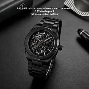 Reloj de Pulsera de Lujo Personalizado de Fábrica, Resistente al Agua, con Cristal de Zafiro, Esqueleto, Automático, Luminoso y Mecánico para Hombre - Product Image 3