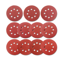 5 \ "support de boucle de crochet sans poussière sable personnalisable peinture automobile oxyde d'aluminium abrasif 8 trous motif-disques de ponçage moyens