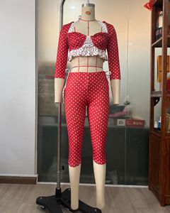 2026春季新款性感女装可爱印花两件套中长裤套装 - Product Image 2