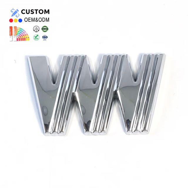 Customizable Luxury Chrome ABS Waterproof Self-adhesive Car Emblem Stickers with Custom Color & Logo for Front Hood Rear Trunk