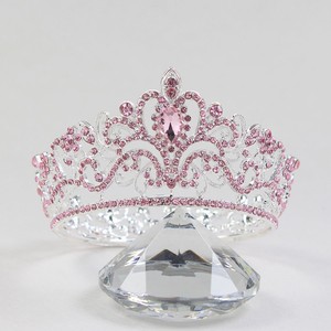 Nouvelle mariée baroque alliage diamant couronne ronde grande pleine couronne scène fête robe <span class=keywords><strong>de</strong></span> mariée accessoire - Product Image 1