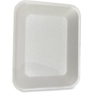 Barquettes jetables pour viande General Supply 8PWH, 10,8 x 8,82 x 1,5, blanches, 200 par carton - Product Image 1