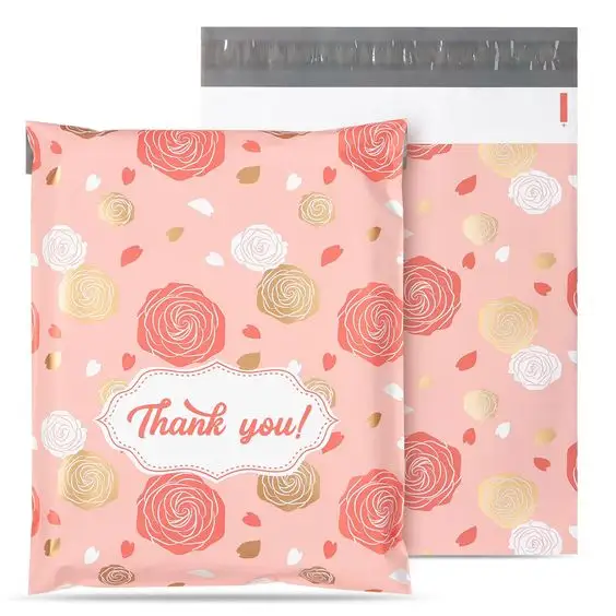 Custom Valentijn Bloemen Poly Mailers Lente Verzending Zakken Zelfsluitende Mailingtas Voor Verpakking