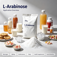 Food Grade L Arabinose Powder Cas 5328-37-0 Natural Sweetener Sucrase Inhibitor Sugar Substitute for Beverages and Bakery