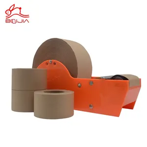 Printed Gummed Paper Tape Printed Wet Water Reinforced Activated Packing Gummed Kraft Papet Hot Melt Adhesive Kraft Paper Parcel Tape 25 Mm Writable