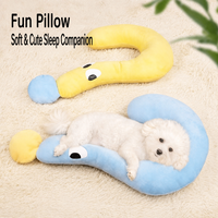 Coussin pour chien et chat, lit pour chien, protection de la colonne vertébrale, design moderne et tendance, 100% coton, tapis de couchage pour animaux de compagnie toutes saisons et jouet, style dessin animé