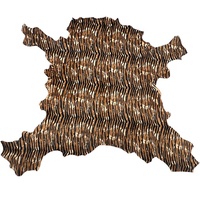 Peaux de vache bicolores à imprimé zèbre en poils de veau, résistantes aux plis, de qualité supérieure pour chaussures, sacs, rembourrage et artisanat