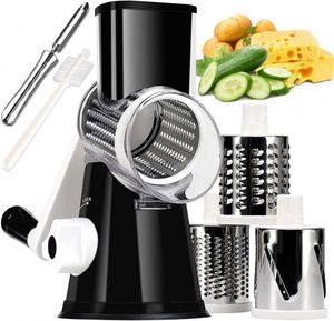 Kitchen Tools & Gadgets <b>Vegetable</b> <b>Cutter</b> Potato <b>Cutter</b> Round Rotary Cheese Grater Multifunctional Machine With Handle Utensils - Product Image 4