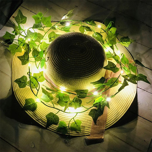 Vides verdes con hojas de hiedra 2M Plata 20 Led Vine Garland Fairy String Light con pilas - Product Image 4