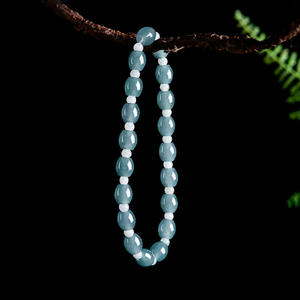 สร้อยข้อมือหยกเจไดต์สีน้ำเงินธรรมชาติ ดีไซน์ดั้งเดิม เครื่องประดับผู้หญิง สร้อยข้อมือเครื่องประดับชั้นดี ใบรับรองการประเมินราคา SL58 - Product Image 3