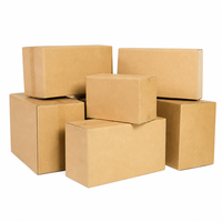 Boîtes d'expédition en carton ondulé à fentes, cartons RSC, recyclables, écologiques, emballage personnalisé avec logo, vente en gros, livraison de colis