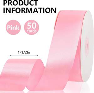 Ruban de satin double face de 4 cm x 100 yards pour fleurs - Product Image 2