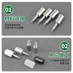 Support d'étagère intégré en fer avec vis autoperceuses pour meubles et armoires – Fixation robuste et durable - Product Image 2