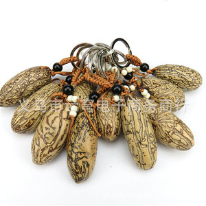 Llavero de coche con semilla de Bodhi de los Mil Ojos, tamaño pequeño y grande, material de árbol creativo, proceso de chapado, origen Yiwu - Product Image 1