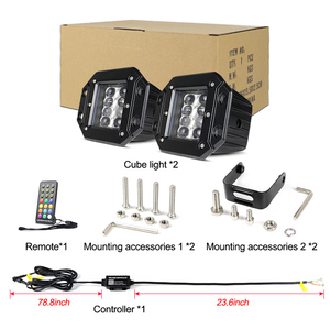 RGB đuổi theo tuôn ra gắn kết dẫn làm việc ánh sáng lái xe ánh sáng không thấm nước cho SUV ATV Xe Tải xe ứng dụng và điều khiển từ xa - Product Image 6