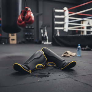 MMA Muay Thai Kickboxing Espinilleras Logotipo personalizado Almohadillas protectoras de empeine elástico PU Calentadores de entrenamiento de boxeo Hecho de cuero Nylon - Product Image 3