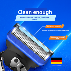 Cabezales de Repuesto para Afeitadora Alemana Auténtica de Cinco Cuchillas, Compatibles con <span class=keywords><strong>Mach</strong></span> <span class=keywords><strong>3</strong></span>, para Afeitadoras Manuales, Carcasa Metálica, Totalmente Lavables, para Hombre - Product Image 3