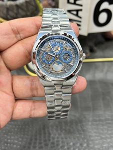 Reloj de Lujo para Hombre, Estilo Clásico con Fase Lunar, Correa de Acero Inoxidable y Movimiento Mecánico Automático, Superventas - Product Image 2