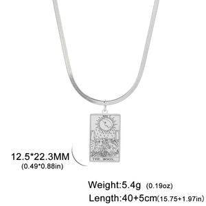 Major Arcana <span class=keywords><strong>Tarot</strong></span> tarjeta collar mujer gargantilla serpiente cadena Retro amuleto Lucky Sun Moon Star <span class=keywords><strong>Tarot</strong></span> joyería de acero inoxidable - Product Image 6