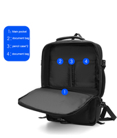 Tas Ransel Laptop 15.6 Inch yang Dapat Diperluas, Anti Air, Cocok untuk Perjalanan Bisnis, Disetujui untuk Dibawa Naik Pesawat, dengan Kompartemen Bagasi
