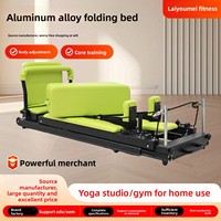 Lit de Pilates pliable haut de gamme en alliage d'aluminium noir personnalisable, modèle 0206, origine Shandong, pour studios de yoga