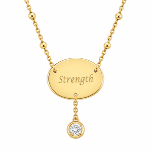 Collar con Colgante <span class=keywords><strong>de</strong></span> Disco Ovalado Grabado Personalizado, Chapado en Oro <span class=keywords><strong>de</strong></span> 18K, Acero Inoxidable, Joyerí<span class=keywords><strong>a</strong></span> Minimalista, Regalo <span class=keywords><strong>de</strong></span> Navidad para <span class=keywords><strong>Mujer</strong></span> - Product Image 1