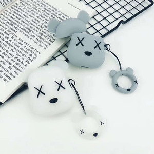 หมี3D กรณีสำหรับ <span class=keywords><strong>AirPods</strong></span> 1 <span class=keywords><strong>2</strong></span> Pro กล่องแฟชั่นสัตว์ซอฟท์ซิลิโคนหูฟังไร้สายปกป้องกัน - Product Image 5