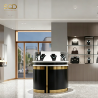 Vitrine à bijoux autoportante personnalisée avec éclairage LED et verre trempé pour salle d'exposition et magasin de détail