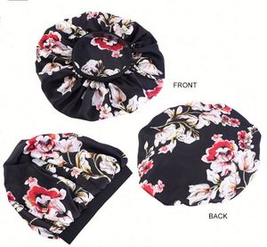 Grand bonnet de nuit en satin de soie avec bande élastique large et confortable pour femme - Product Image 2