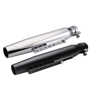 Nuevos Tubos de Escape Cortos 2X Slip-On para <span class=keywords><strong>Harley</strong></span> Sportster 883 <span class=keywords><strong>1200</strong></span> 48 2004-2019 y <span class=keywords><strong>2020</strong></span>, Silenciadores de Escape Negros para Motocicleta - Product Image 4