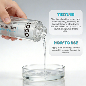 Esencia Hidratante con Ácido Hialurónico de 7 Pesos Moleculares, OEM, Voluminizadora, Iluminadora, Calmante, Anti-Irritación, Absorción Instantánea - Product Image 5