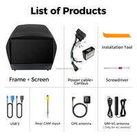 Autoradio Android 9 pouces 1280*720 IPS Car-play, compatible Android Auto, 4G LTE, Android 13, pièces compatibles pour Hyundai Tucson 2 LM IX35 2009-2015