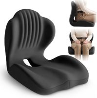 Coussin lombaire ergonomique en mousse à mémoire de forme en forme de L, oreiller de soutien pour la taille pour la correction de la posture en voiture et au bureau