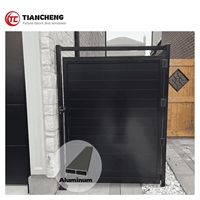 Puerta oscilante automática teledirigida de la puerta de aluminio del listón horizontal