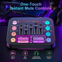 Cartes son audio RGB pour studio d'enregistrement PC, mixeurs externes XLR, streaming en direct, interface audio USB pour jeux vidéo, en stock