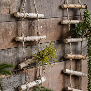 Cuerda de cáñamo Retro, abedul blanco, <span class=keywords><strong>escalera</strong></span> pequeña, decoración de pared para casa de invitados, fondo colgante, decoración de pared - Product Image 3