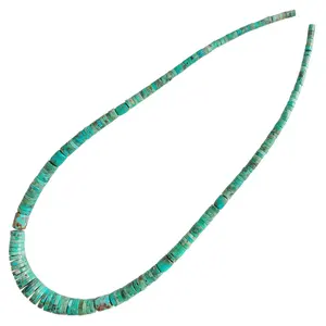 Natural turquoise blue green heishi beads Southwestern Gemstone Bead Choker native jewelry fashionable