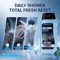 Fournisseur professionnel de gel douche en gros ICE-COOL Nettoyage en profondeur Hydratation fraîche Gel douche pour hommes pour le contrôle des odeurs