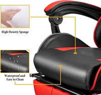 Gratis sampel stasiun pemimpin lipat besar 1 potong gaya balap Pc Rgb Label kustom Game 4d sandaran tangan biru Logo Gamer kursi Game