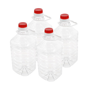 Customizable Logo Printing 3 Liter 5 Liter PET Clear <b>Plastic</b> Square Oil <b>Drum</b> Bottle Square - Product Image 1