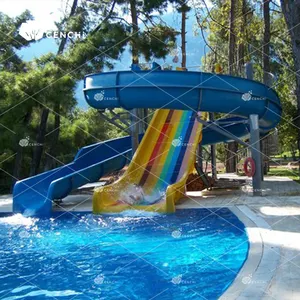 Cenchi Commercial Resort Hotel Wasserpark Ausrüstung Glasfaser rutschen Regenbogen rutsche Aquapark Schwimmbad rutschen für Kinder