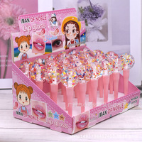 IMANOFNOBLE ampoule tranches de fruits brillant à lèvres mignon pêche coeur Transparent hydratant huile pour les lèvres soin des lèvres en gros 24 pièces/boîte