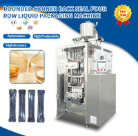 Machine d'emballage verticale automatique de bâtonnets de jus de fruits à 4 à 8 voies Sachet de glace à sac d'angle à plusieurs voies pour les aliments à remplir