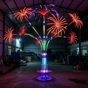 Arbre lumineux LED extérieur personnalisé pour feux d'artifice, étanche IP65, décoration commerciale <span class=keywords><strong>de</strong></span> Noë<span class=keywords><strong>l</strong></span> et <span class=keywords><strong>de</strong></span> festivals avec <span class=keywords><strong>couleurs</strong></span> RVB, en acier inoxydable - Product Image 3