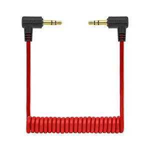 3.5MM Angled Plugs Audio Cable Male to Male Focuses Cable Phone Car Speaker MP4 TRRS Headphone Audio AUX Patch Cord Cables