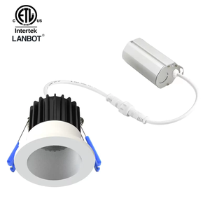 ETL 2 Inch Slim Round Recessed Anti-Glare LED <strong>Downlight</strong> <strong>8w</strong> White Trim Canless IC Rated 680 Lumens 3CCT 3000K-6000K