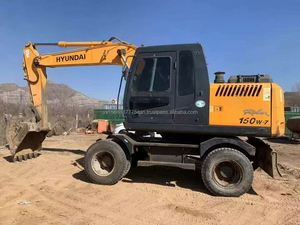 Excavatrice sur pneus Hyundai 150W d'occasion, d'origine coréenne, 15 tonnes, modèle 150W, machine Hyundai d'occasion - Product Image 2