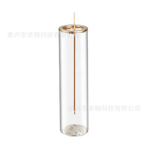Glass Incense Burner With Metal Clips Dust Proof Aromatic Holder Home Decor Item - Product Image 5