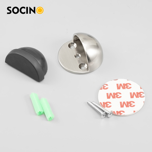 Fermaporta Antiurto <span class=keywords><strong>per</strong></span> <span class=keywords><strong>Bagno</strong></span> d'Hotel, Adesivo 3M, in Lega di Zinco Nera, con Due Metodi di Montaggio - Product Image 4